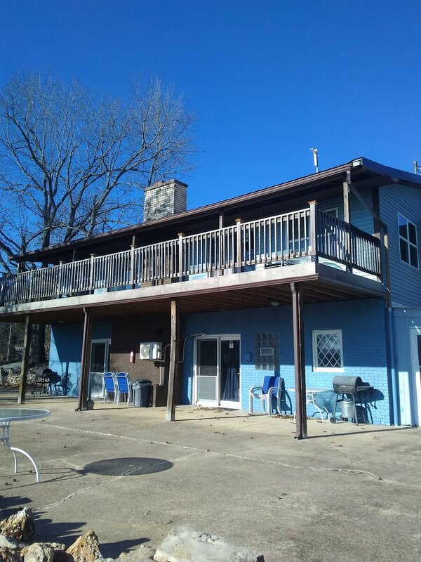 View of #1 & 2 rear Deck (Upper) and #3 & 4 Ground level Front Porch